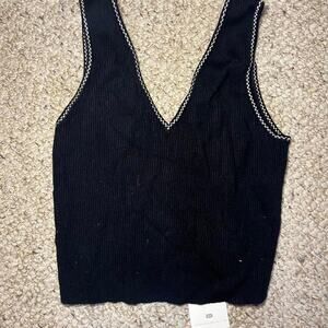 Black caroline constas knit top